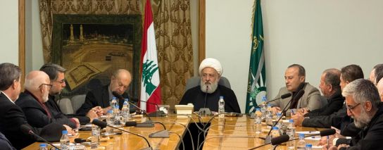  لقاء سياسي خاص مع نائب رئيس المجلس الإسلامي الشيعي الأعلى سماحة الشيخ علي الخطيب 